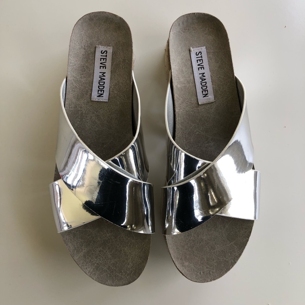 Steve Madden Espadrille Platform Sandals Sz8.5